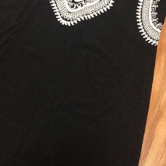 Forever 21 Black and White Embroidered Dress Size Medium - Picture 5 of 8